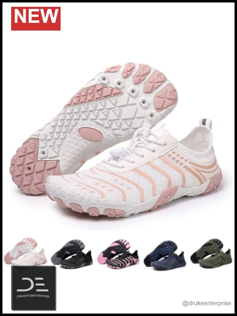 Wide Toe Box Barefoot Water Shoes Mesh Non-Slip Quick Dry Unisex